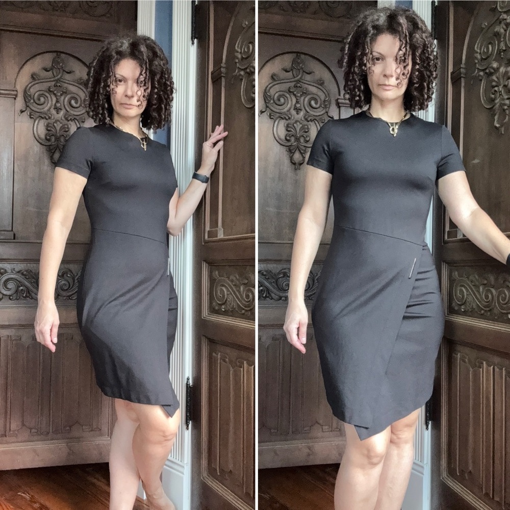 Cop.Copine Ritona Asymmetrical Black Dress